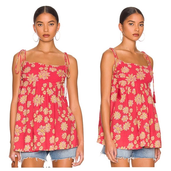 Free People Tops - Free People Indigo Molly Tunic in Red